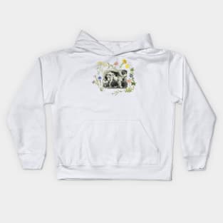 Bernardine Dog & Alpine Flowers Kids Hoodie